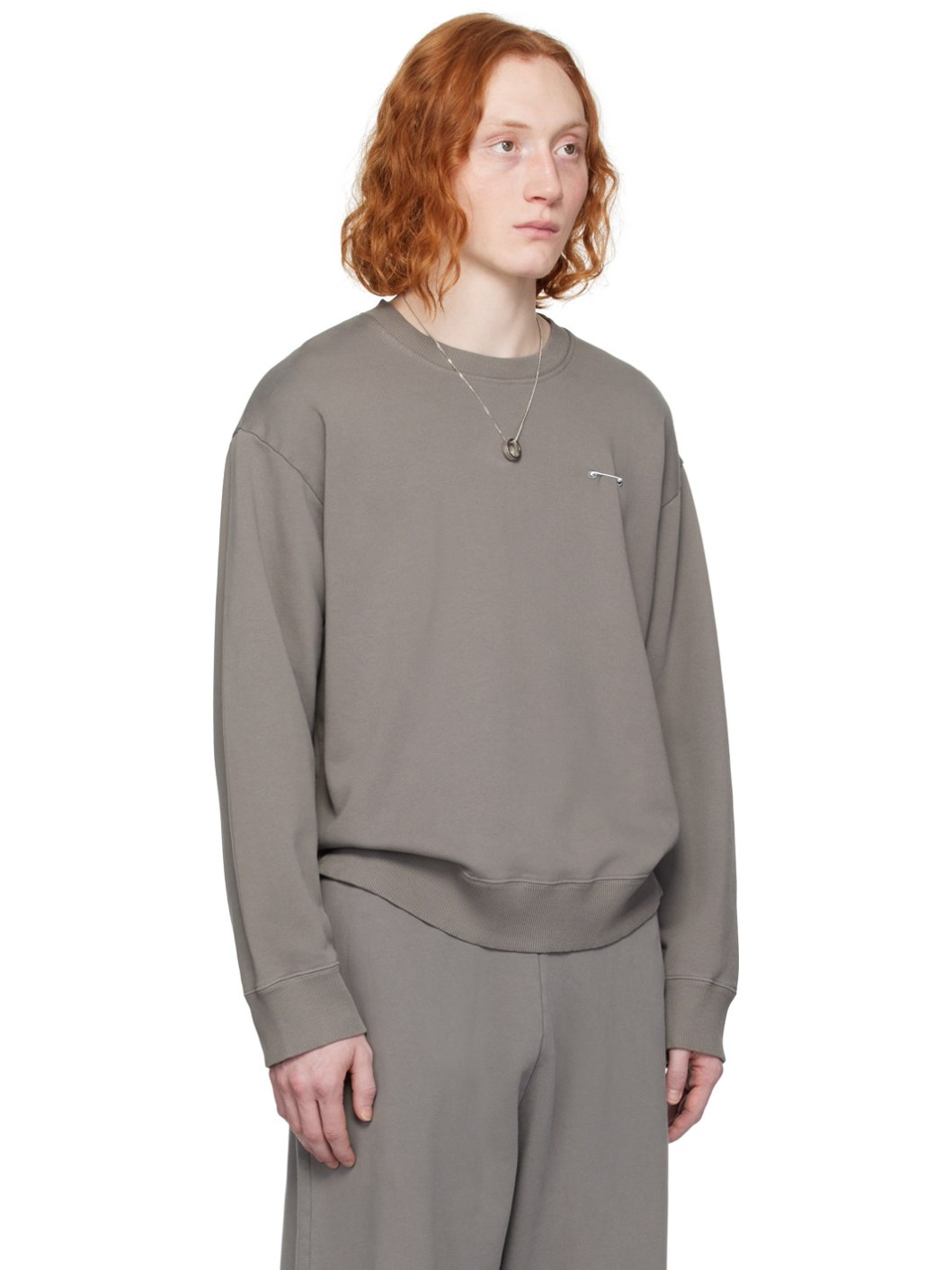 Taupe Safety Pin Sweatshirt - 2