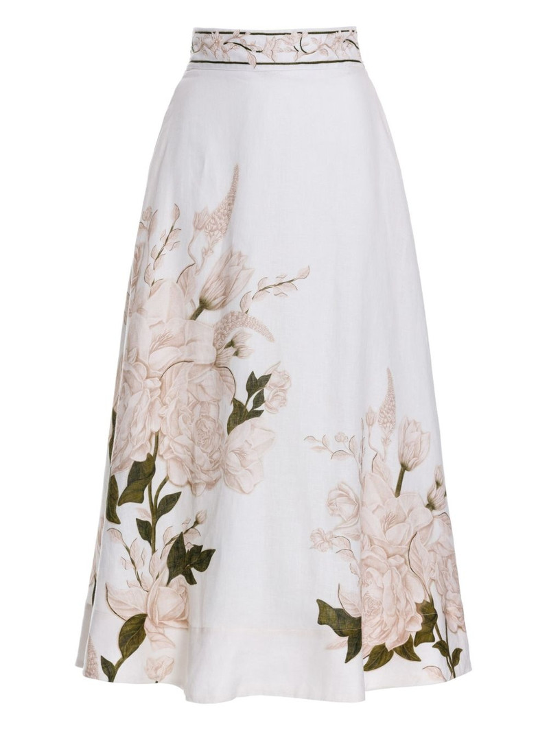 Agua by Agua Bendita Bergamota Gardenia midi skirt outlook