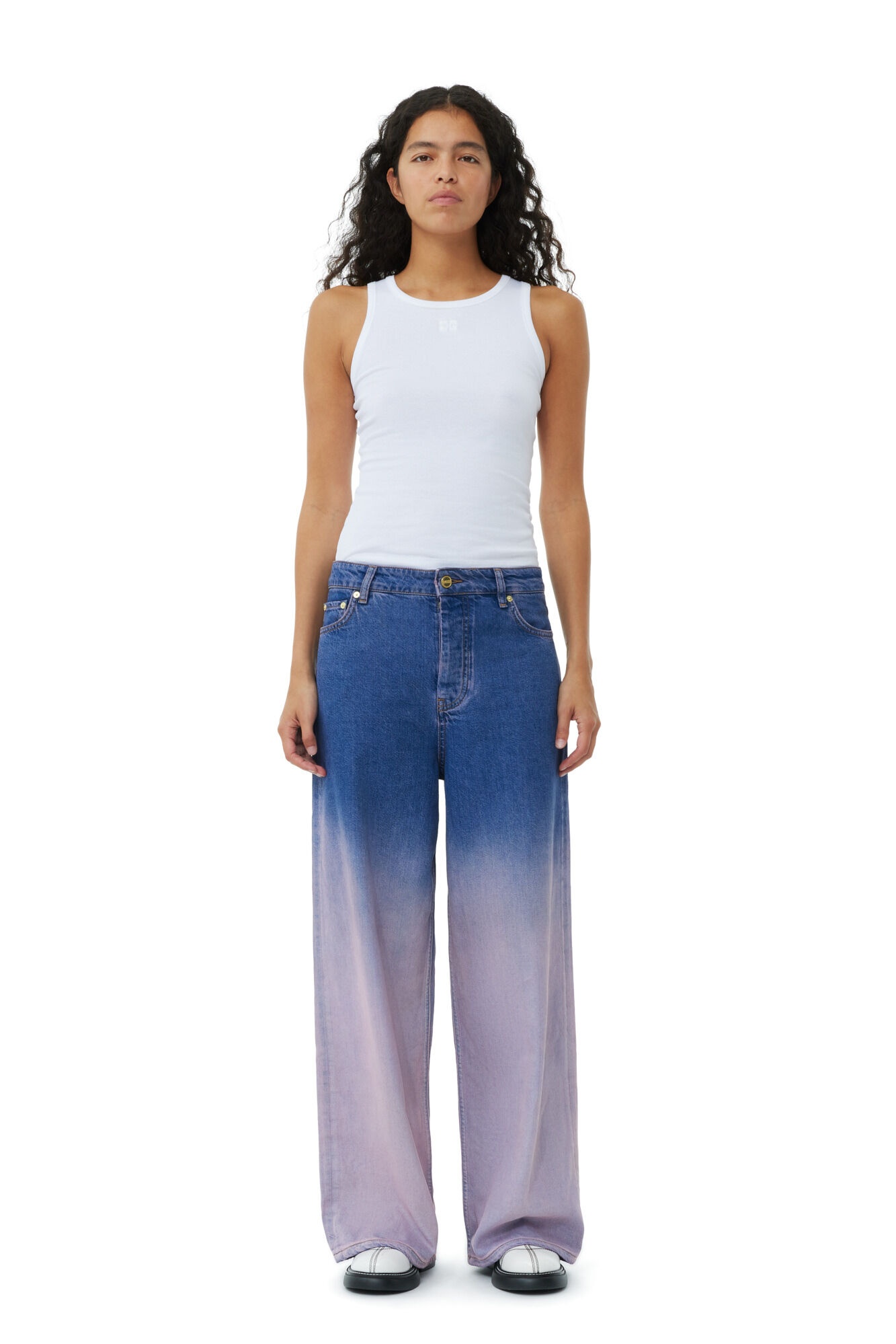 PURPLE BLEACH FUTURE DENIM WIDE JEANS - 2