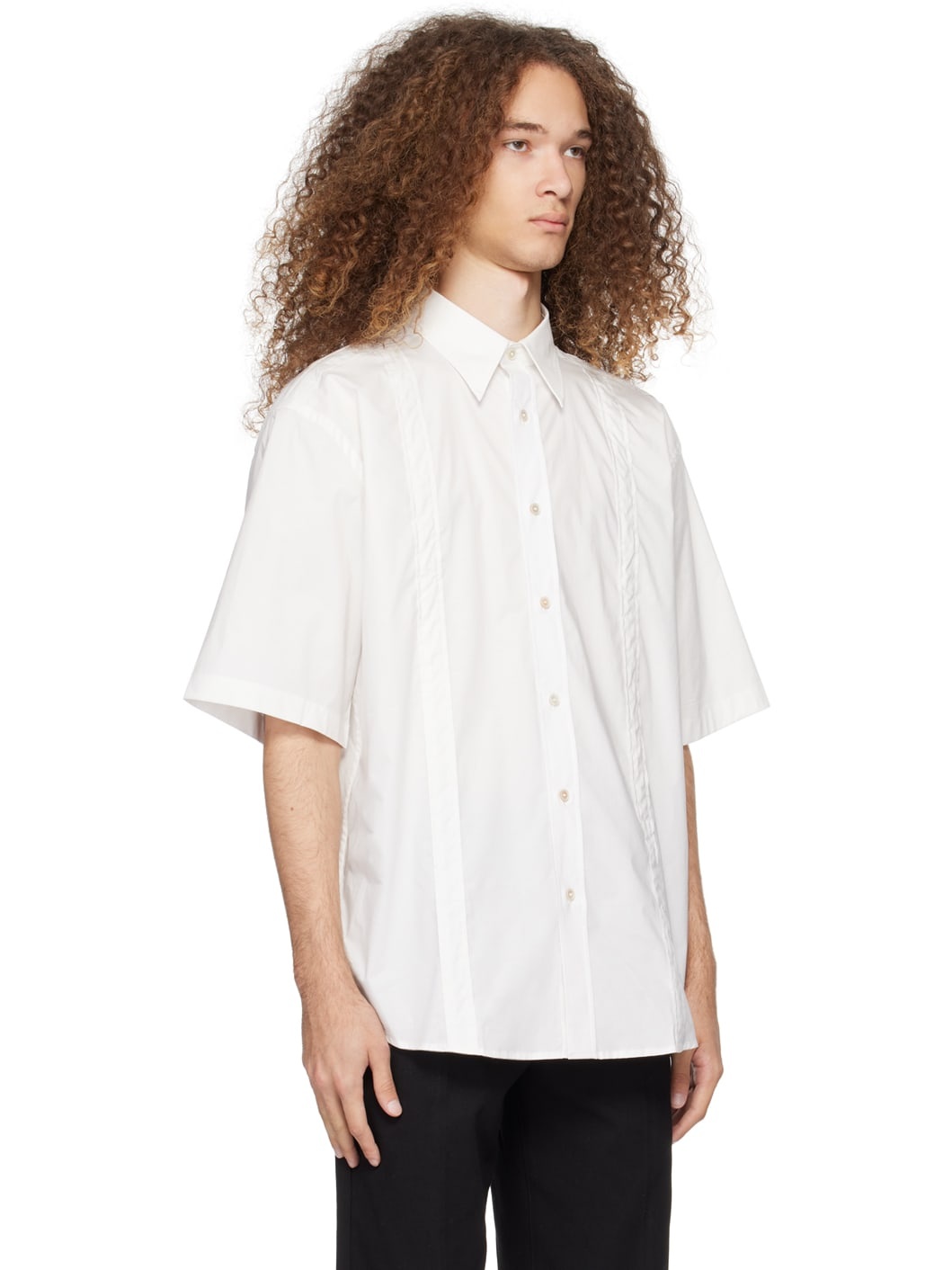 White Button-Up Shirt - 4