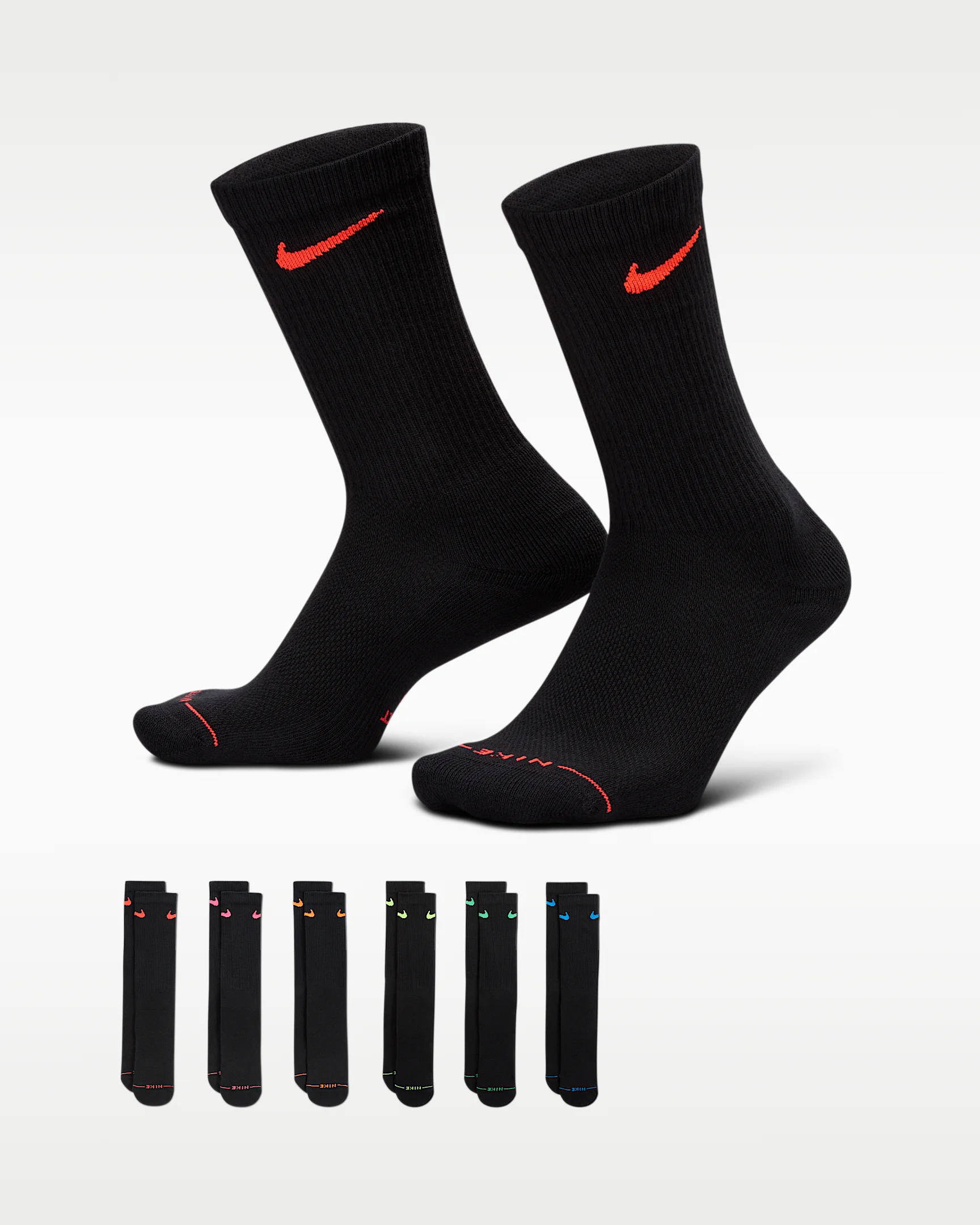 Nike Everyday Elevated Crew Socks (6 Pairs) - 1