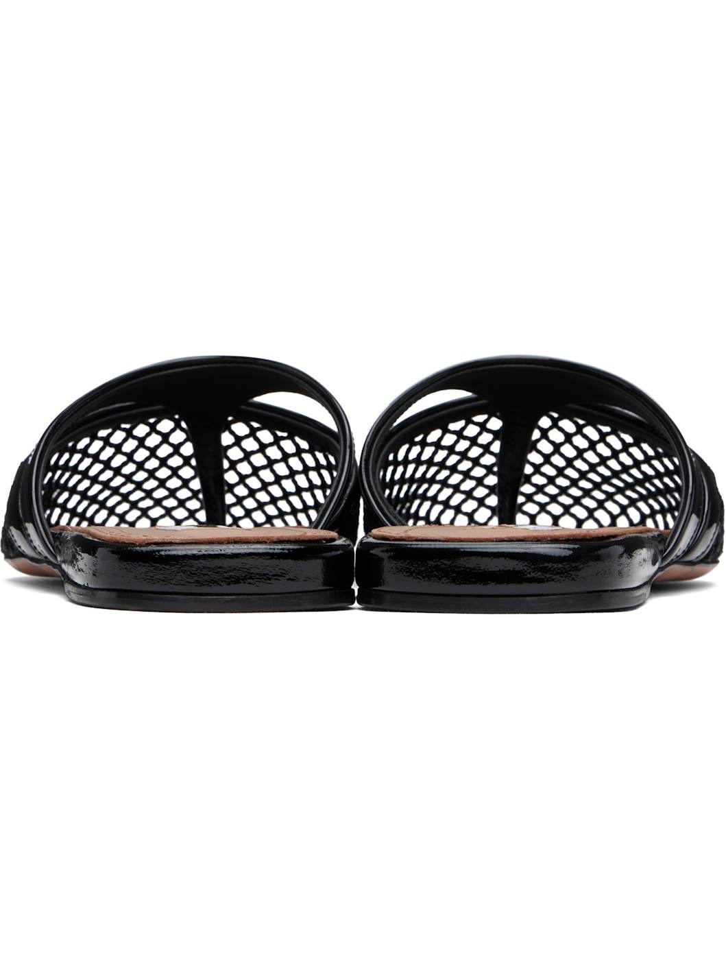 Black Net Fi Fishnet Mules - 2