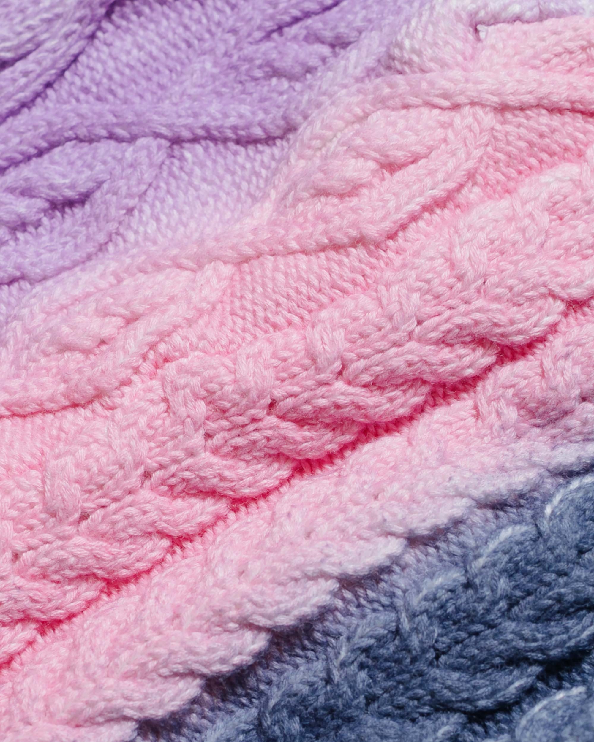Stüssy Spray Multi Knit Beanie Purple Multi - 2