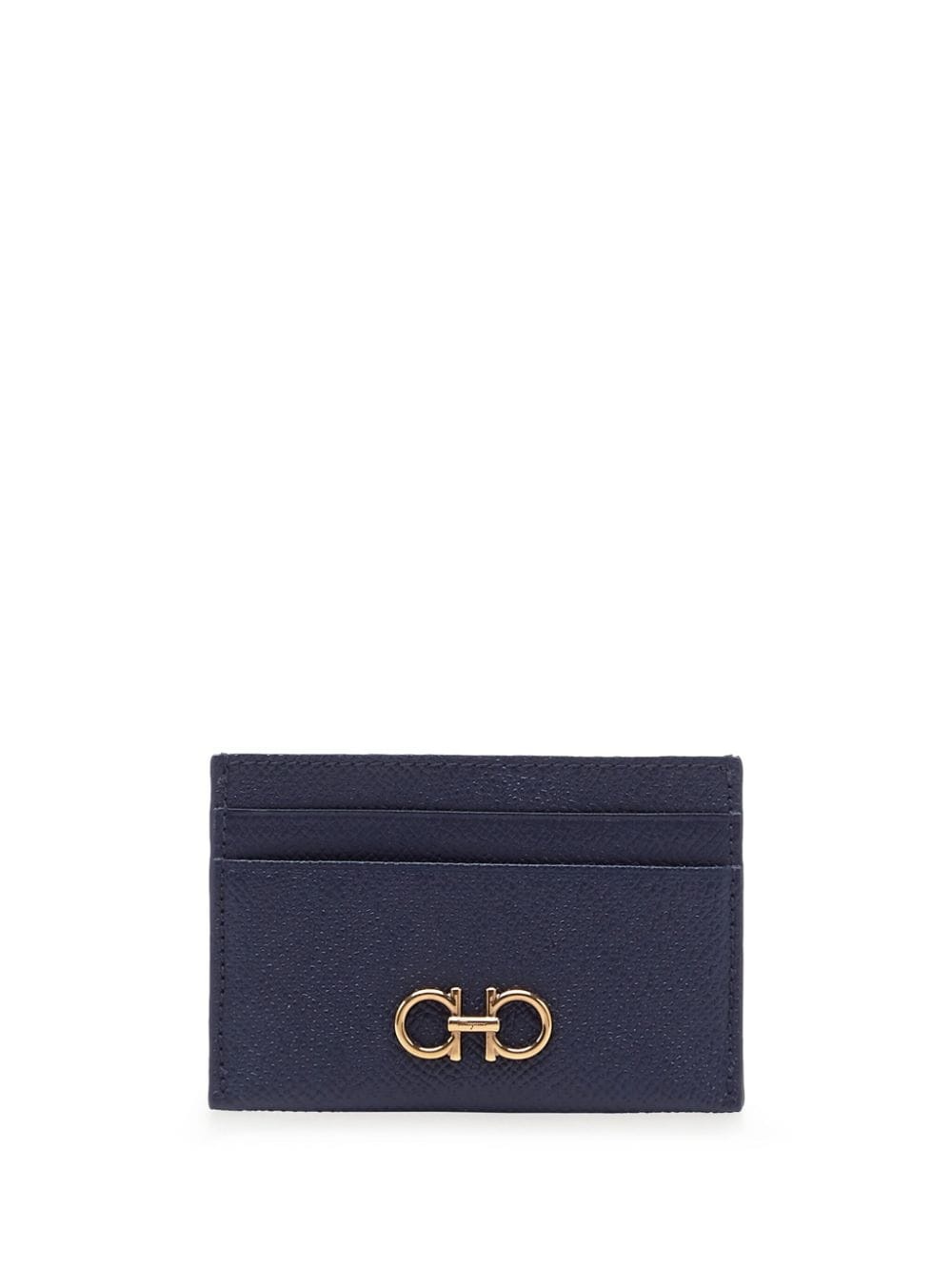 Gancini-buckle leather cardholder - 1