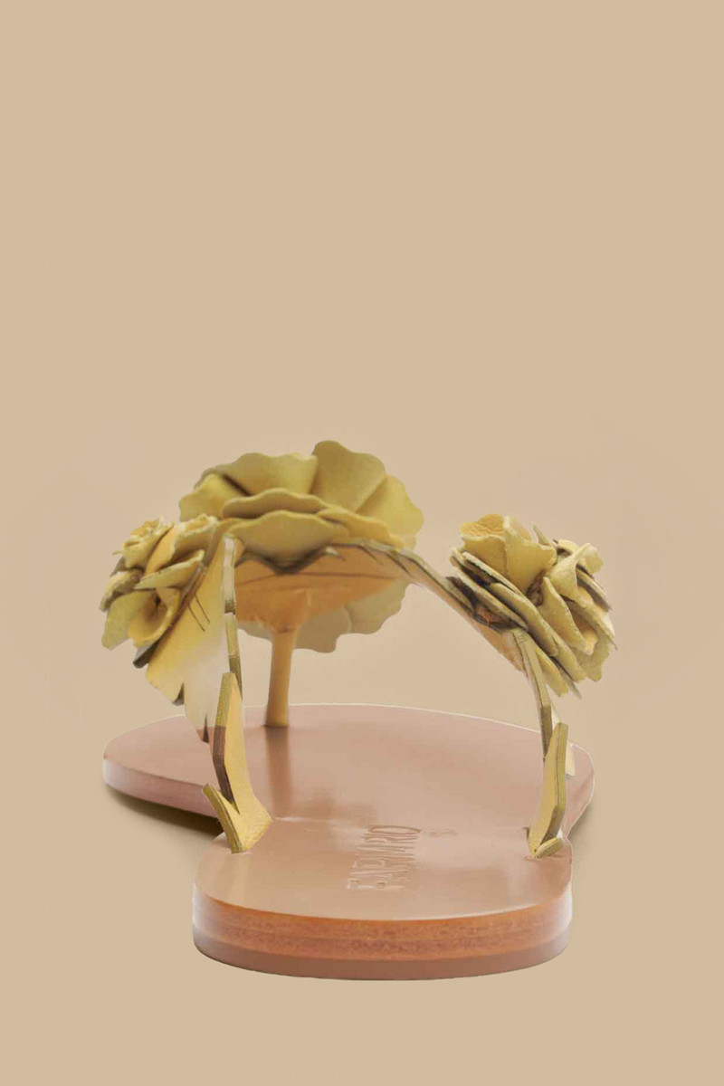 Buttermilk Blooming Flat Sandal 4
