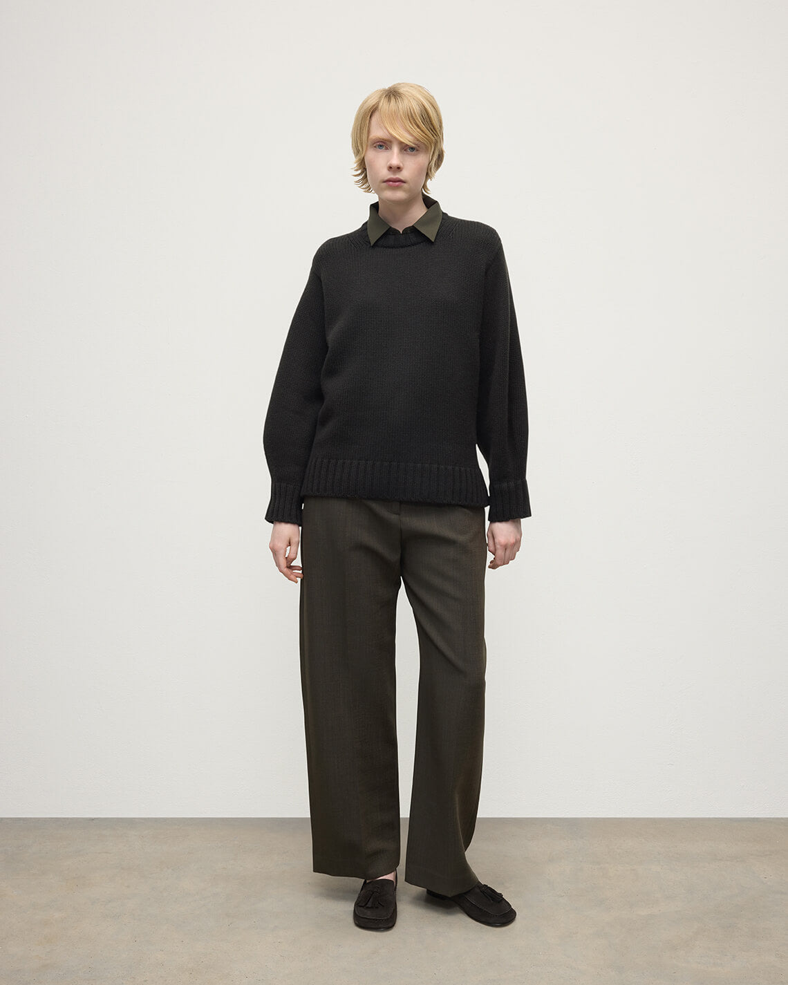 Relaxed Grey Cashmere Jumper - 2
