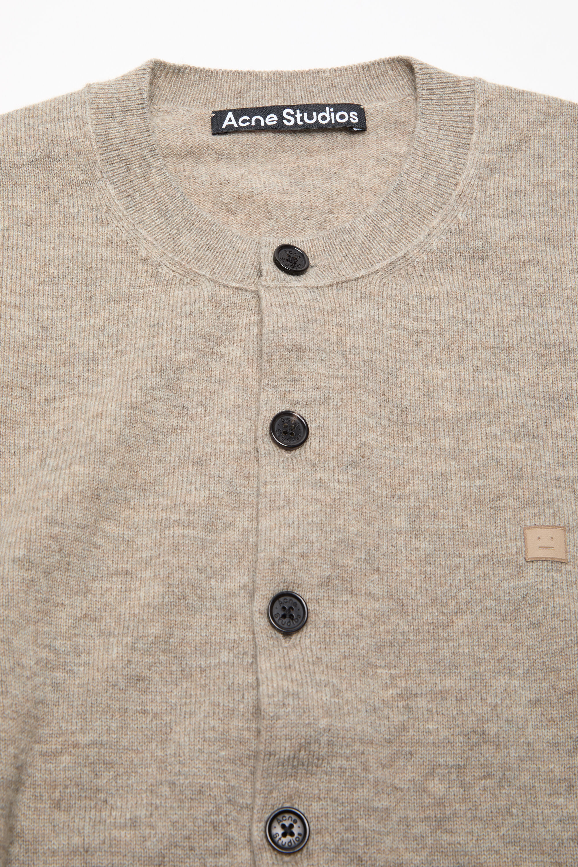 Fitted cardigan - yak wool - Greige melange - 3