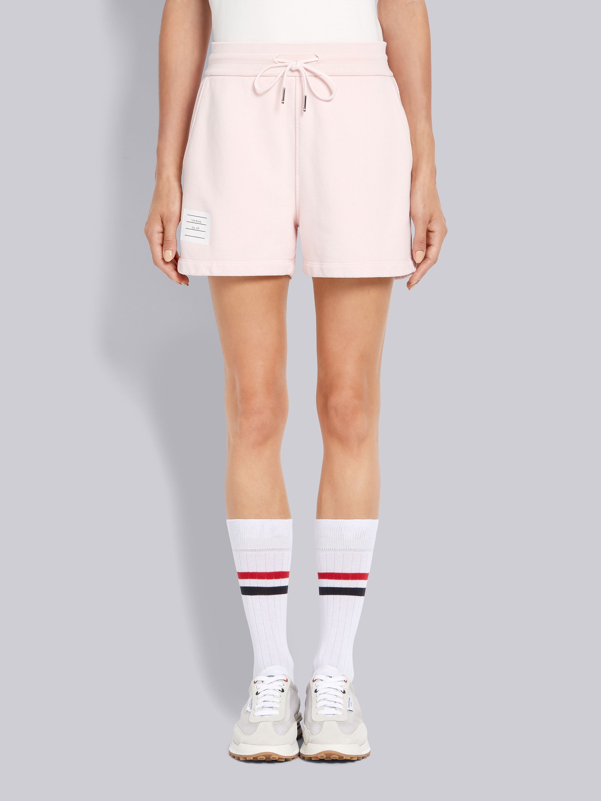 Pink Classic Cotton Loopback Garment Dyed Shorts - 1