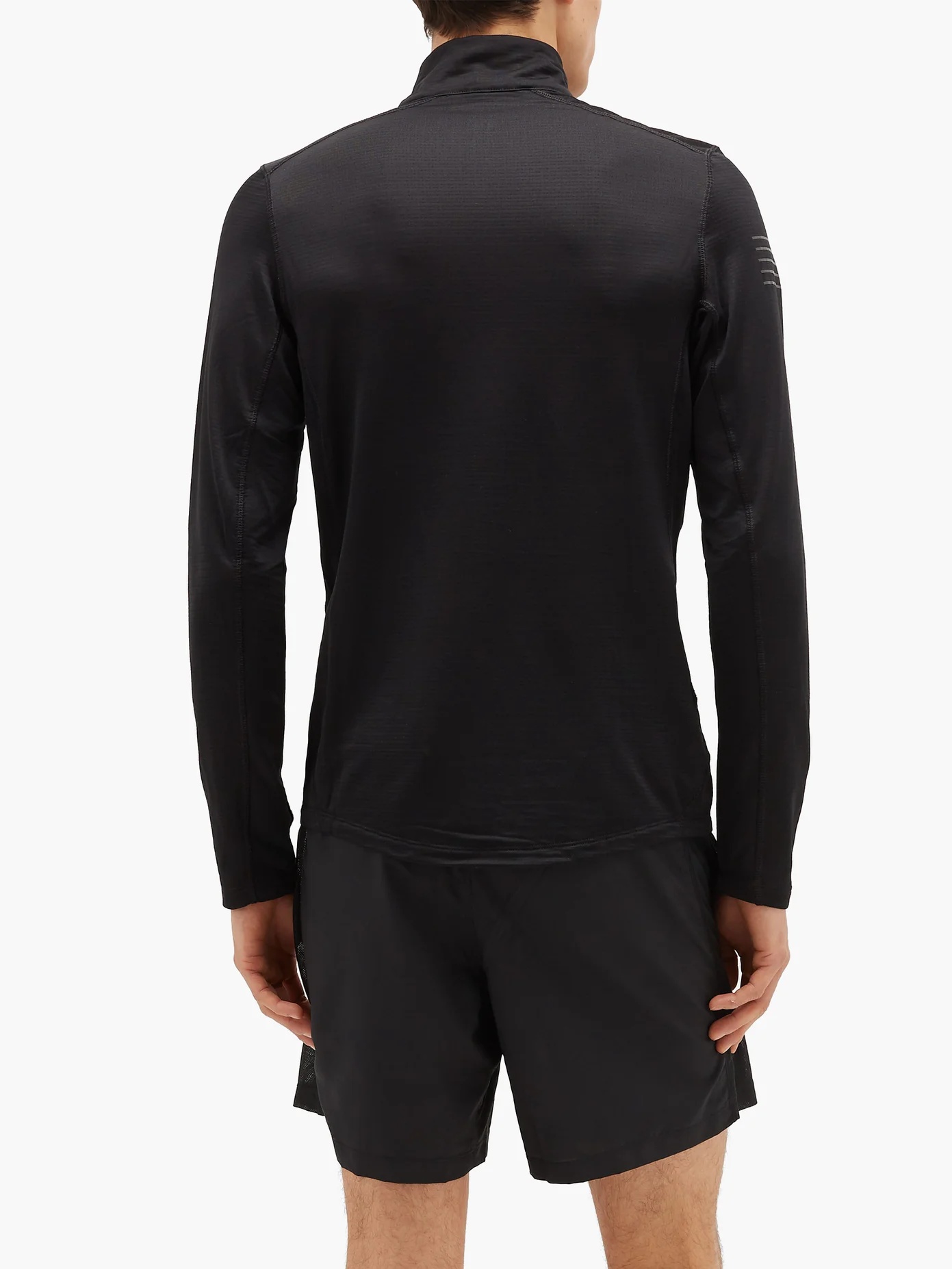 Grid half-zip stretch-jersey top - 5