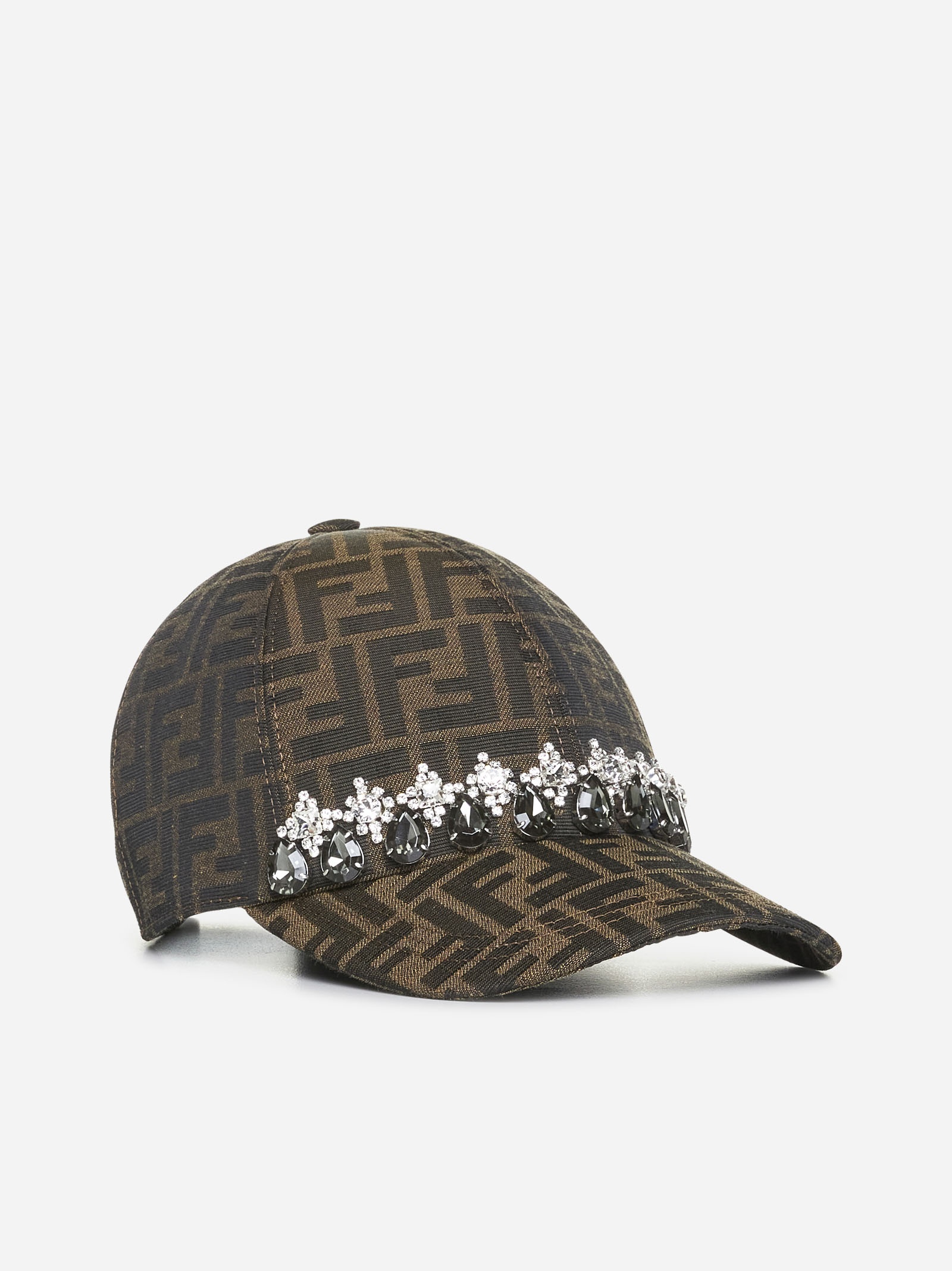 FENDI Crystals FF fabric baseball cap | danielloboutique FENDI Crystals FF fabric baseball cap | danielloboutique