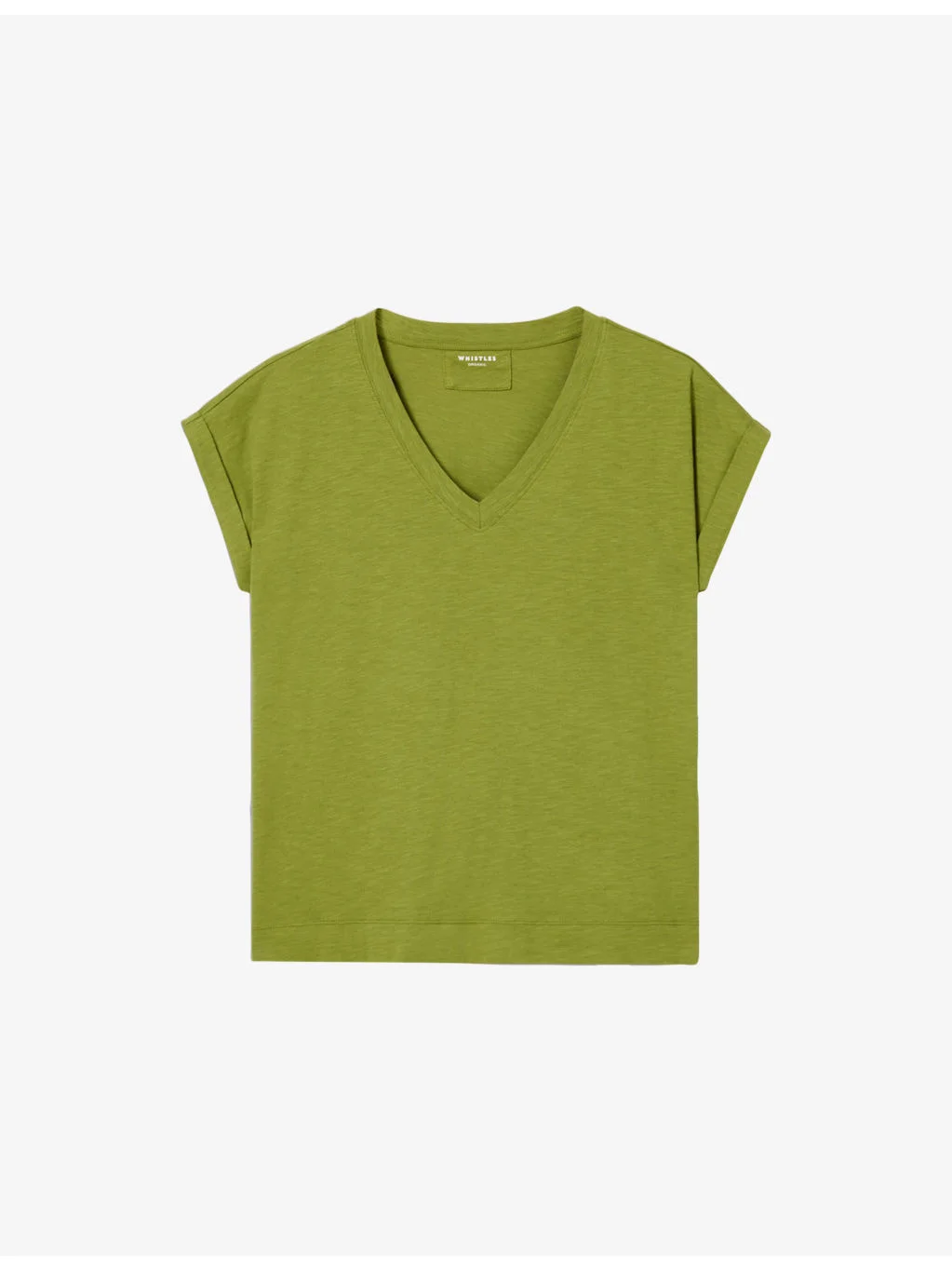 Willa V-Neck Cotton-Jersey T-Shirt - 1