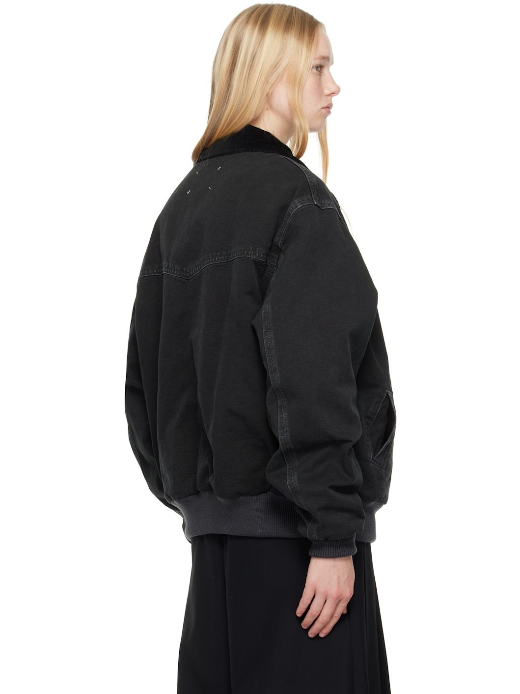 Black Yoke Caban Jacket - 3