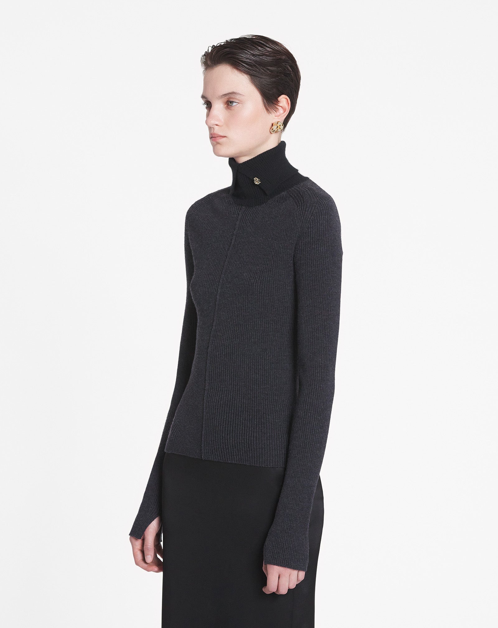 RIBBED TURTLENECK SWEATER - 3