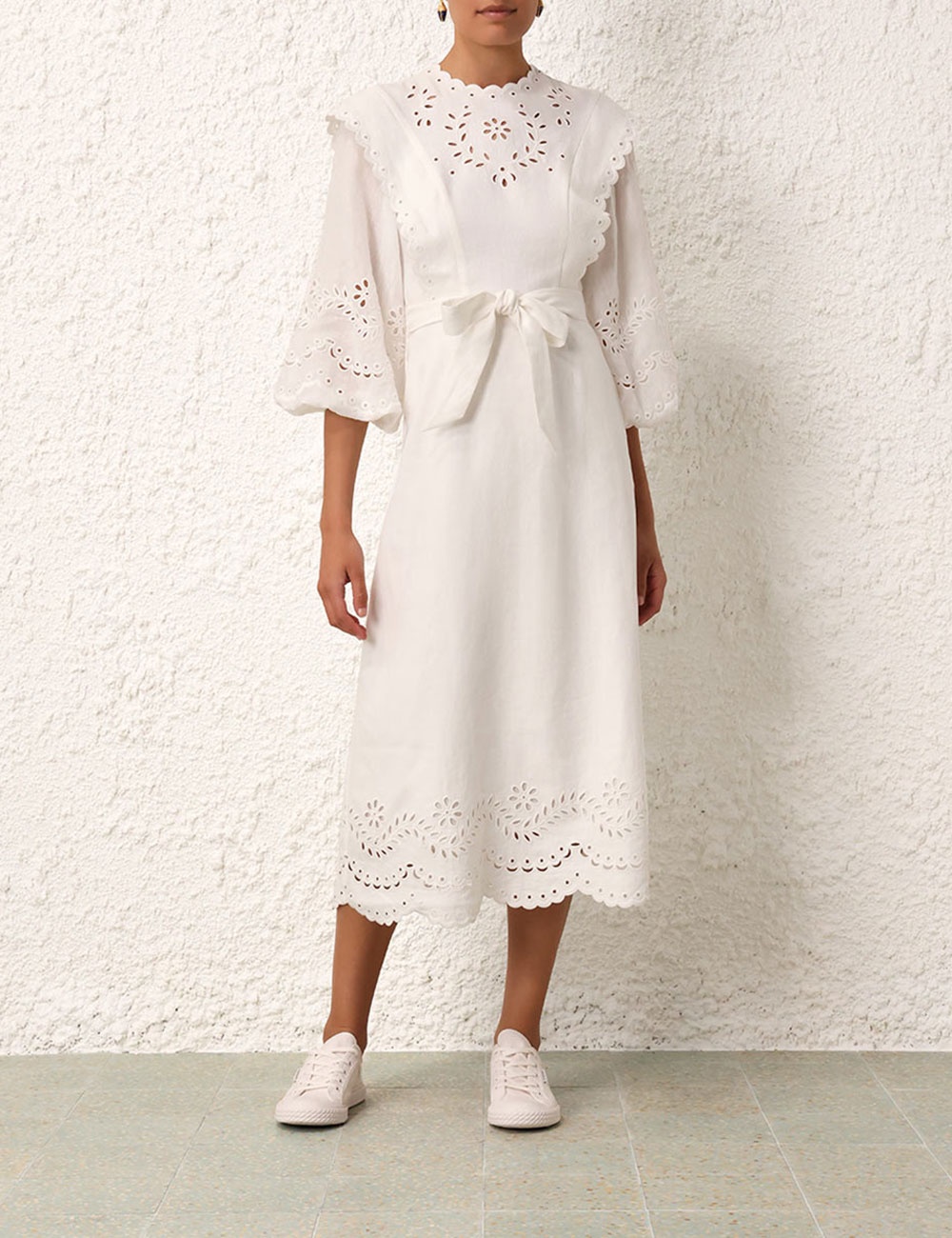 JUNIE EMBROIDERED MIDI DRESS - 7