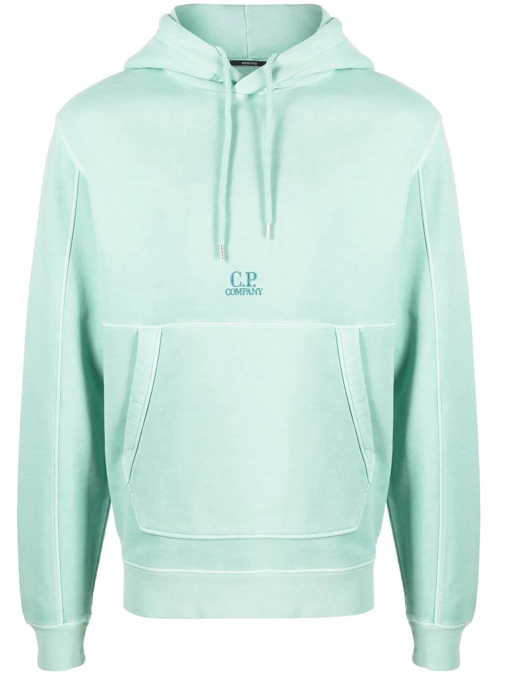 logo-embroidered long-sleeve hoodie - 1