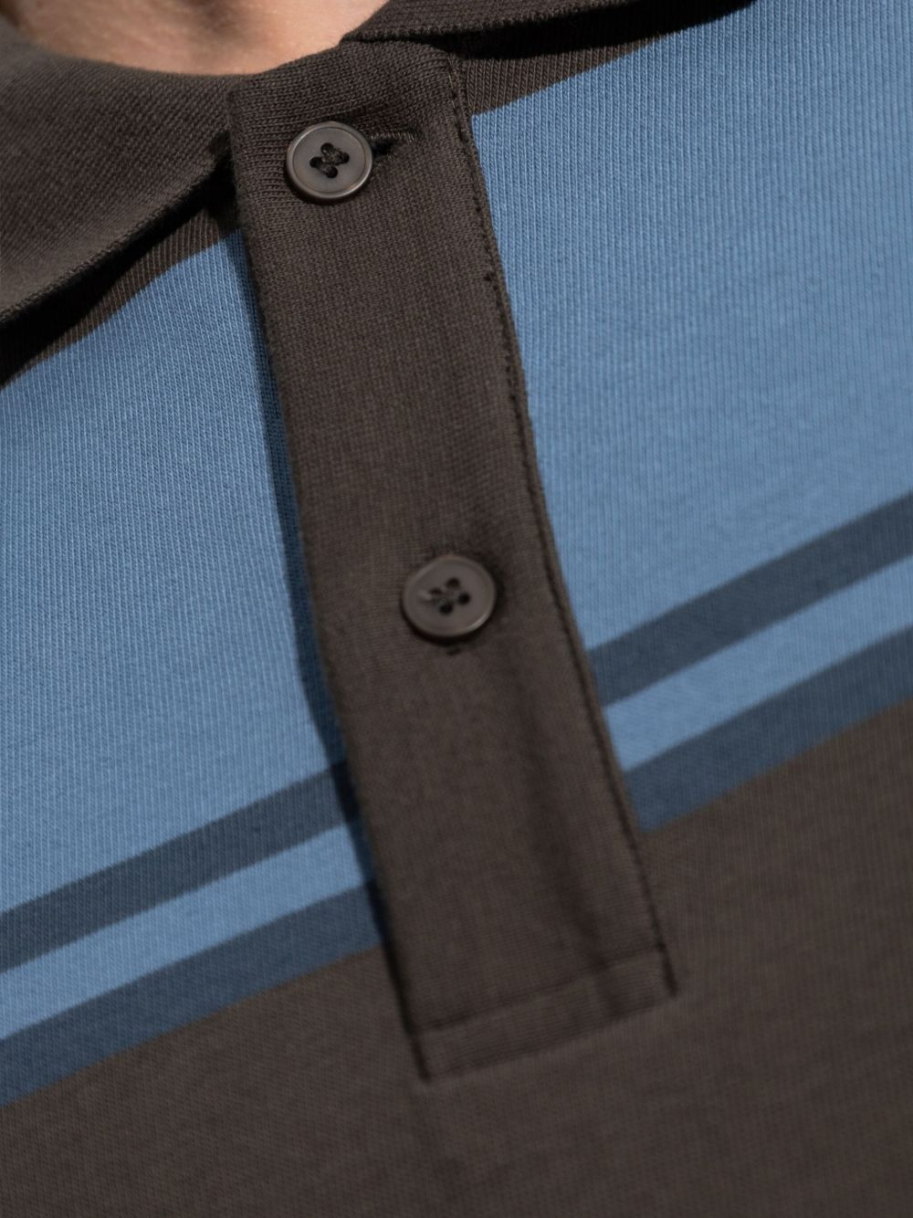 striped long-sleeve polo shirt - 5