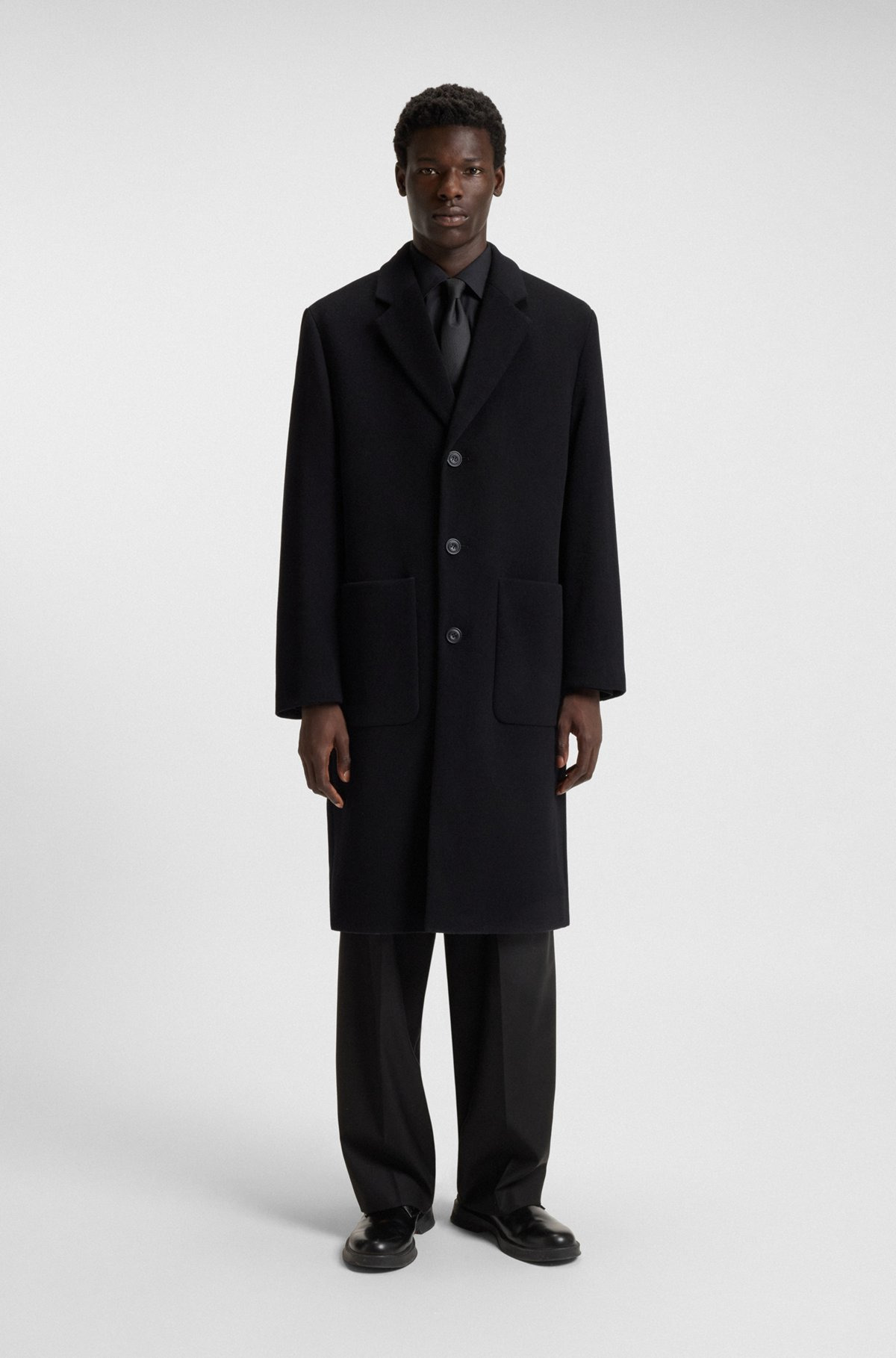 REGULAR-FIT COAT IN A WOOL BLEND - 2