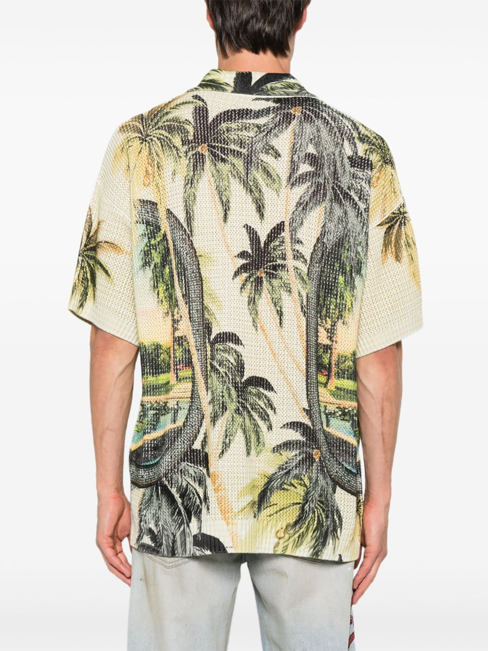 palm tree-print shirt - 4