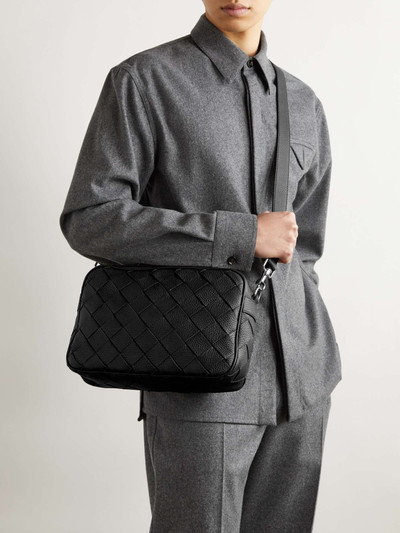 Bottega Veneta Intrecciato Full-Grain Leather Messenger Bag outlook