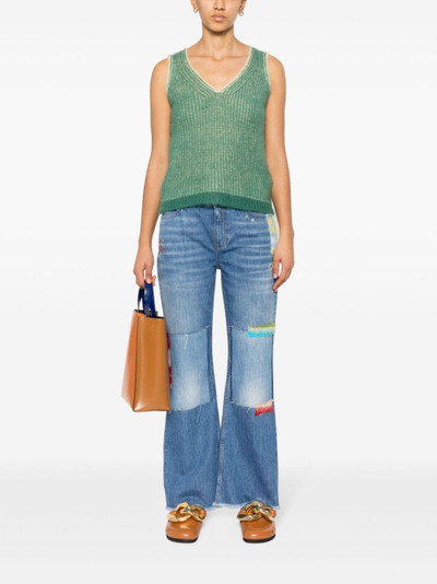 Marni mohair-detail straight-leg jeans outlook