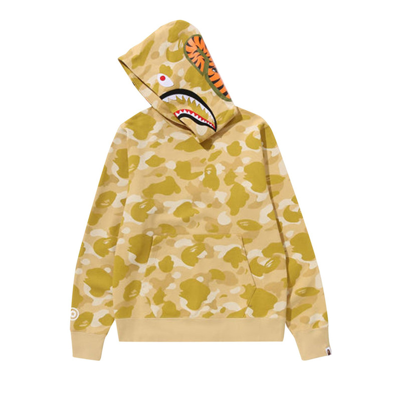 A BATHING APE® BAPE Color Camo Shark Pullover Hoodie 'Yellow' outlook