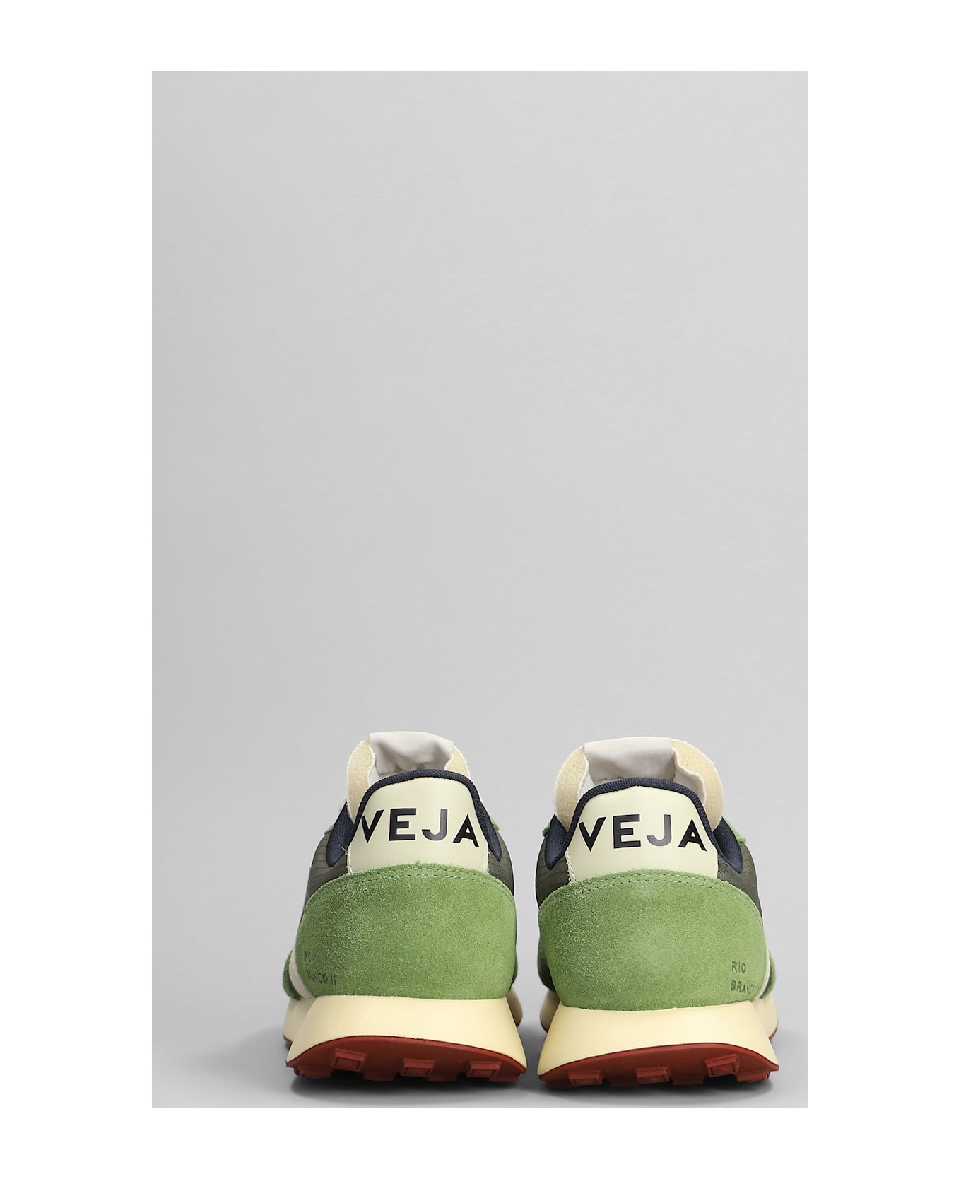 Rio Branco Ii Sneakers In Green Suede And Fabric - 4