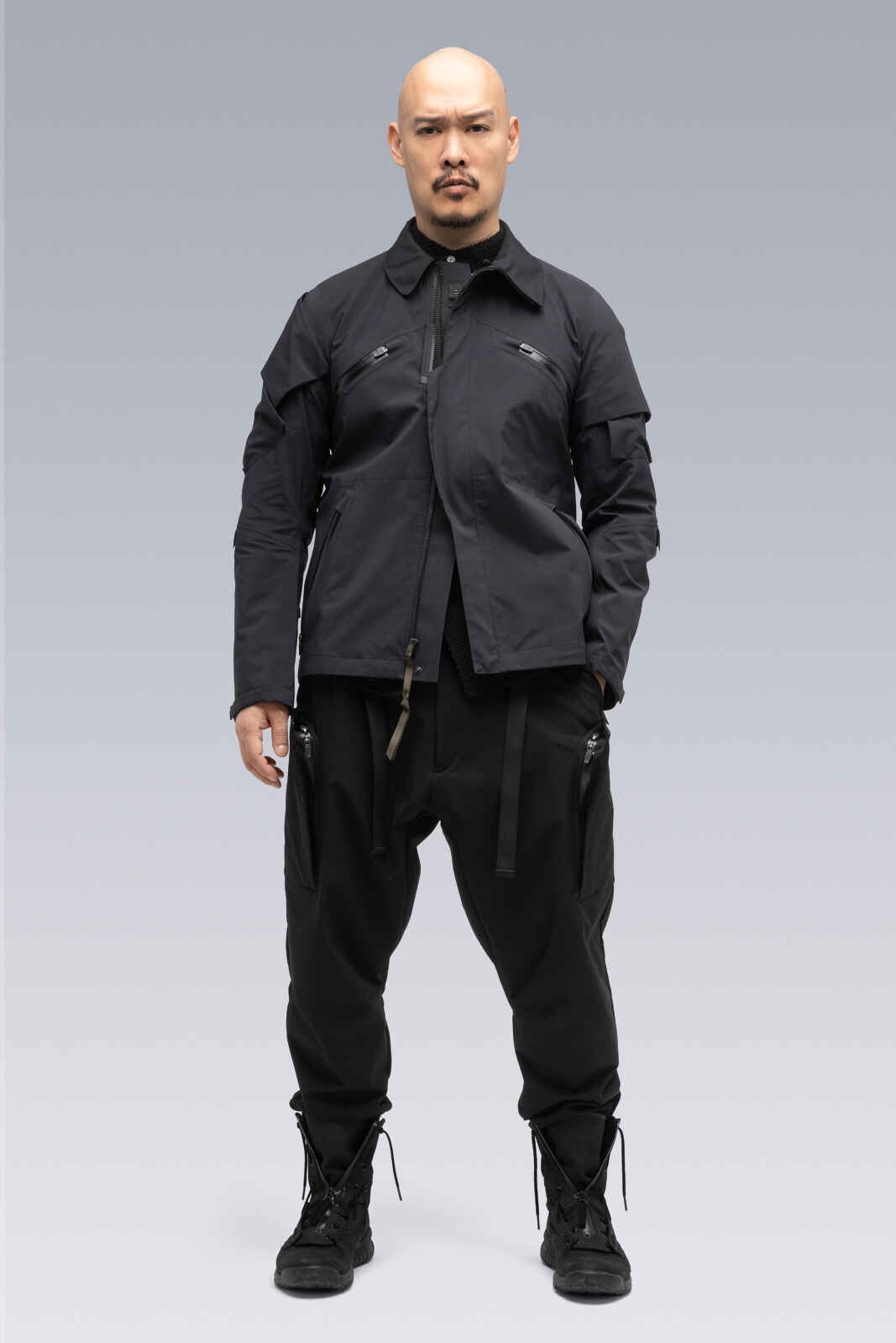 J1B-GT 3L Gore-Tex Pro Interops Jacket White (2 hoods: White & Black) - 19