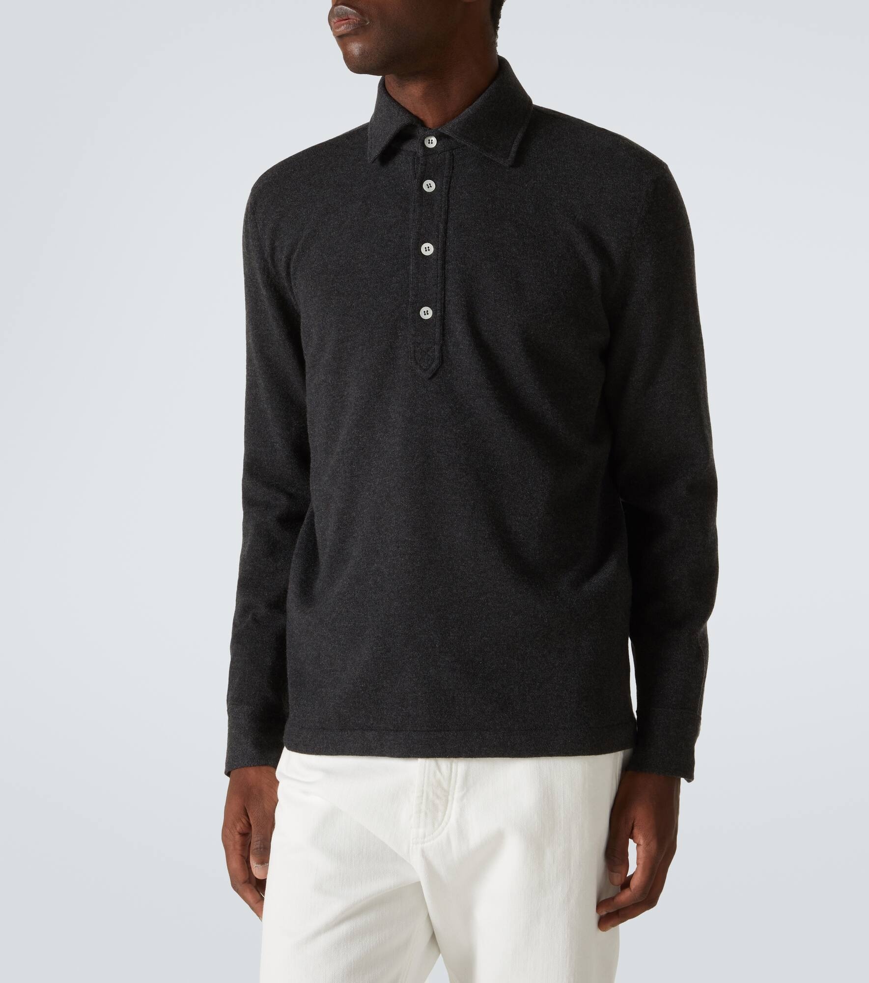 Cashmere polo sweater - 3