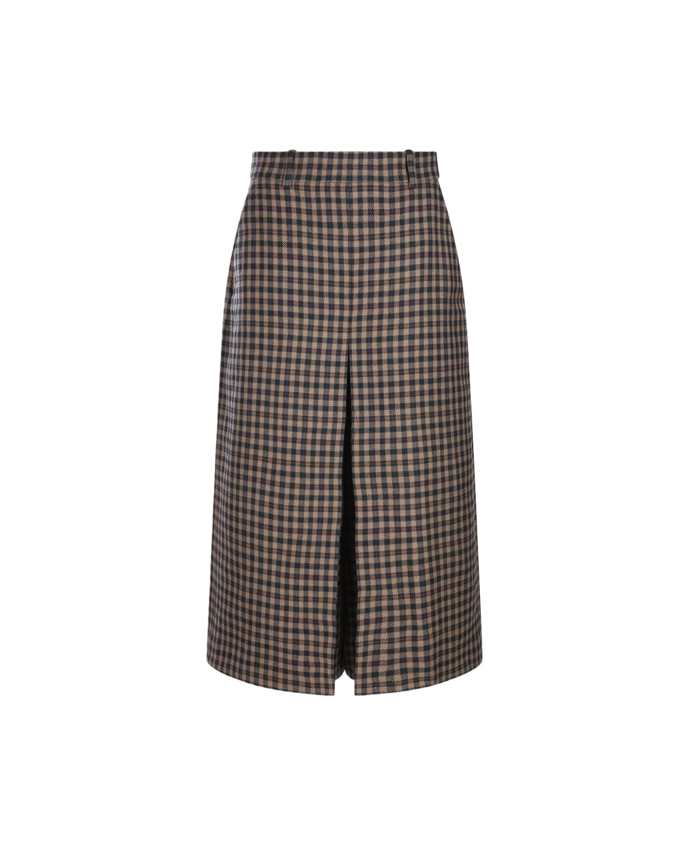 Noir Multicolor Wool Midi Skirt - 1