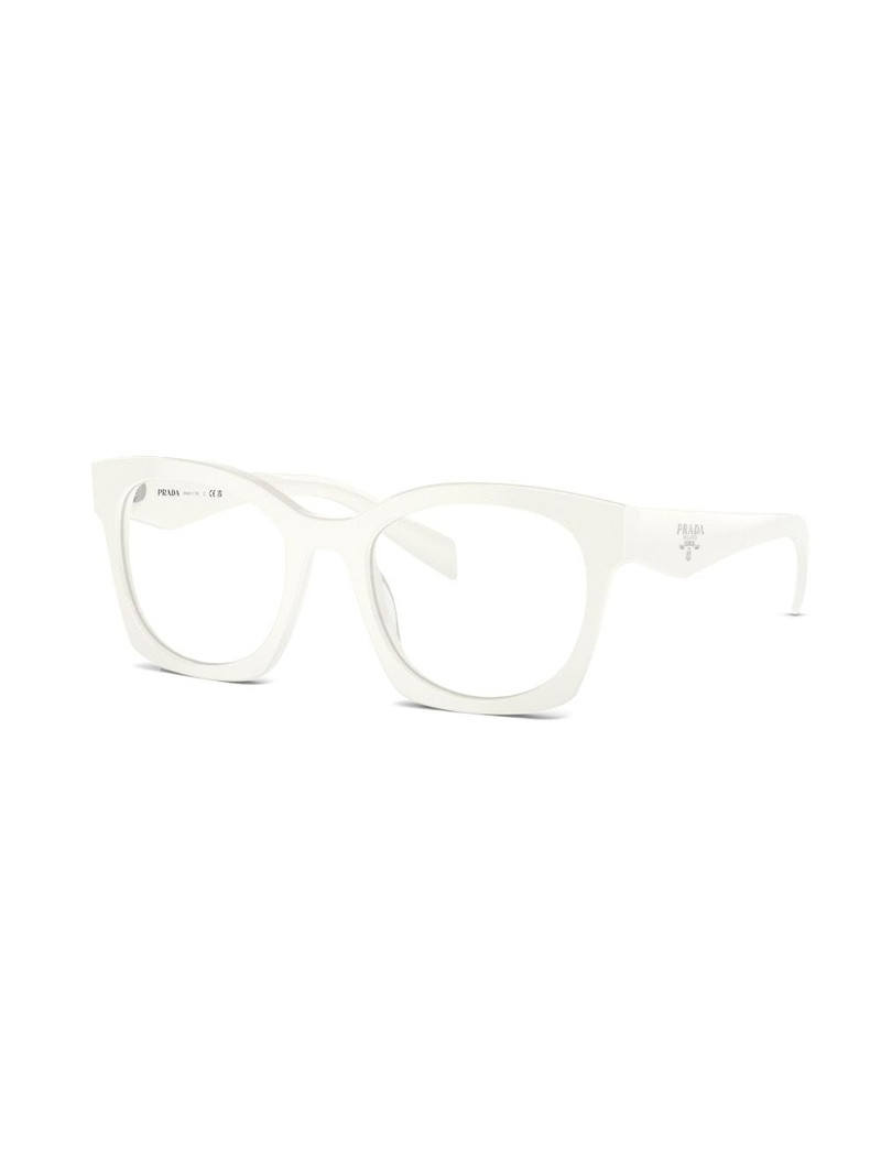 Prada logo-lettering D-frame glasses outlook
