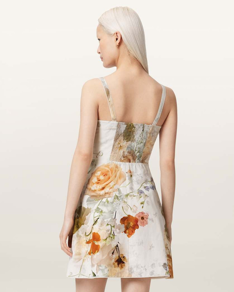 CHAR FLORAL LINEN BLEND MINI DRESS 6