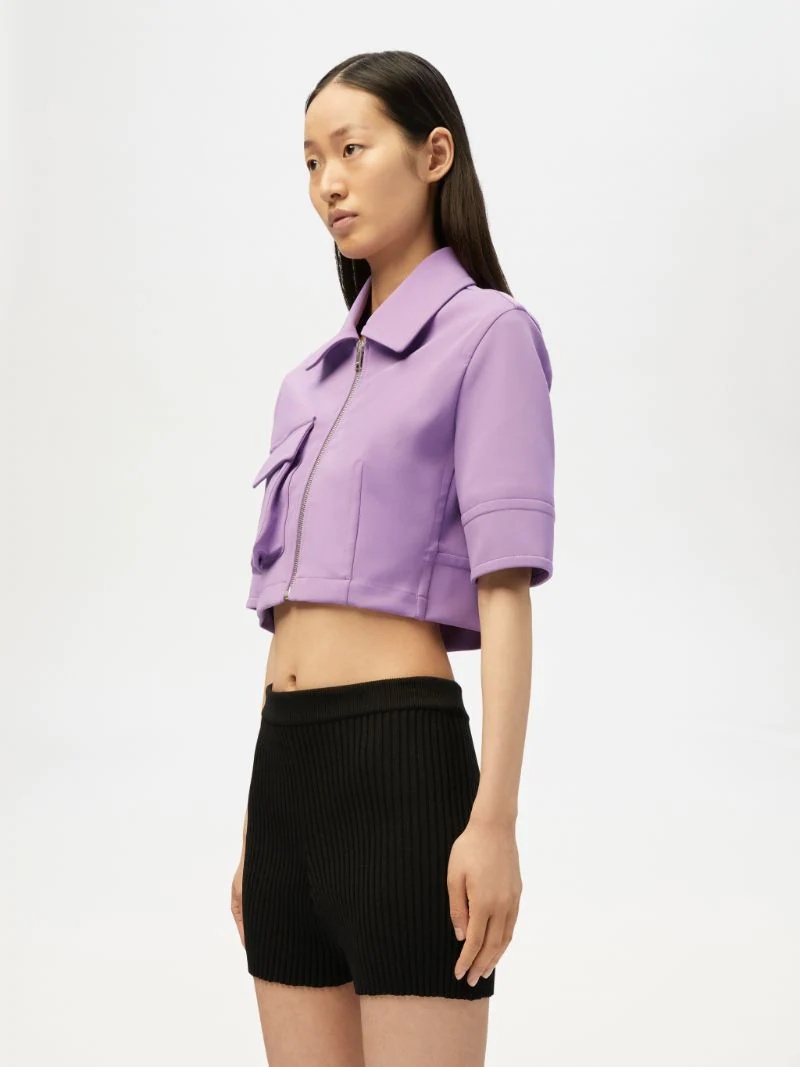 CROPPED ZIP UP TOP - 4