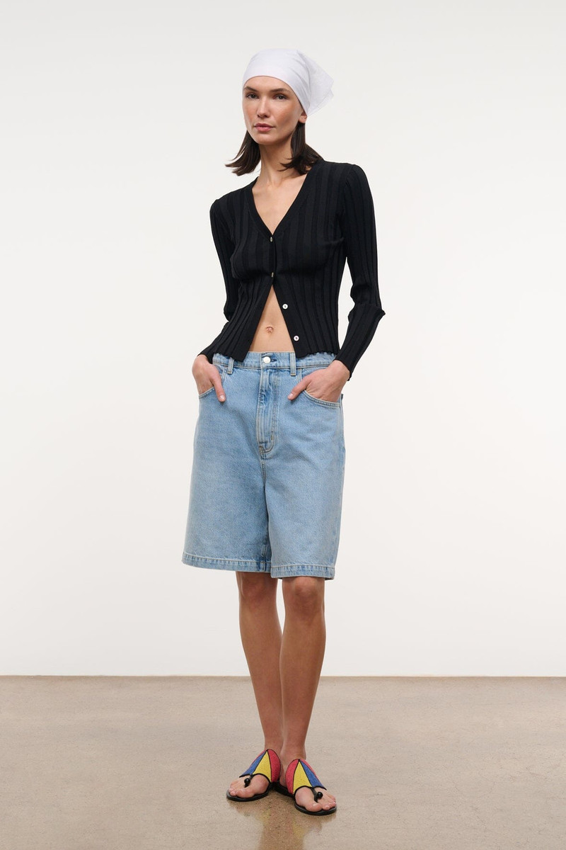 STAUD EZRA CARDIGAN BLACK 3