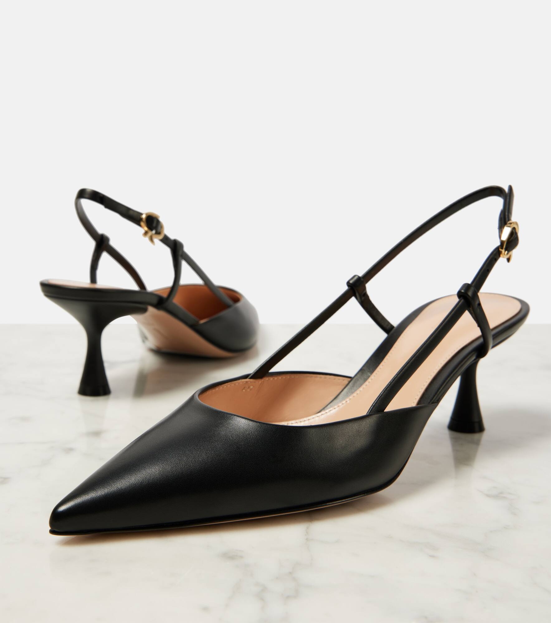 Ascent 55 leather slingback pumps - 5