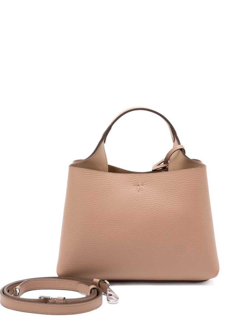 Tod's logo-charm leather tote bag outlook