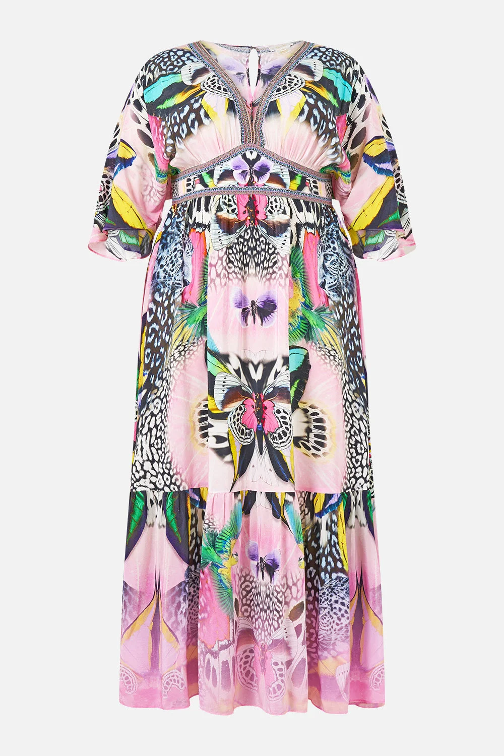 WAISTED DRESS WITH HEM RUFFLE MILLAMORPHOSIS - 1