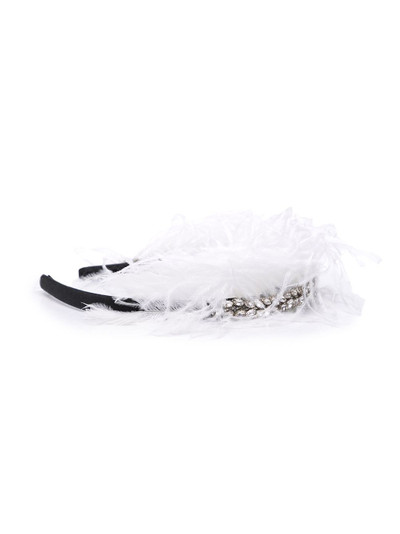 Erdem feather-embellished headband outlook