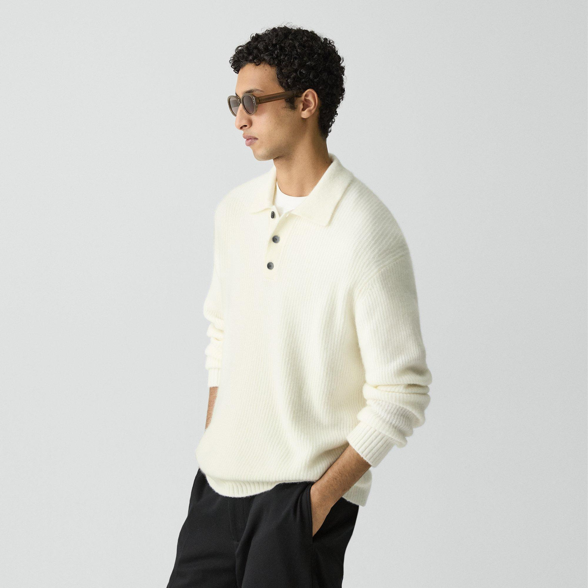 Relaxed Polo Sweater in Astor Wool - 2