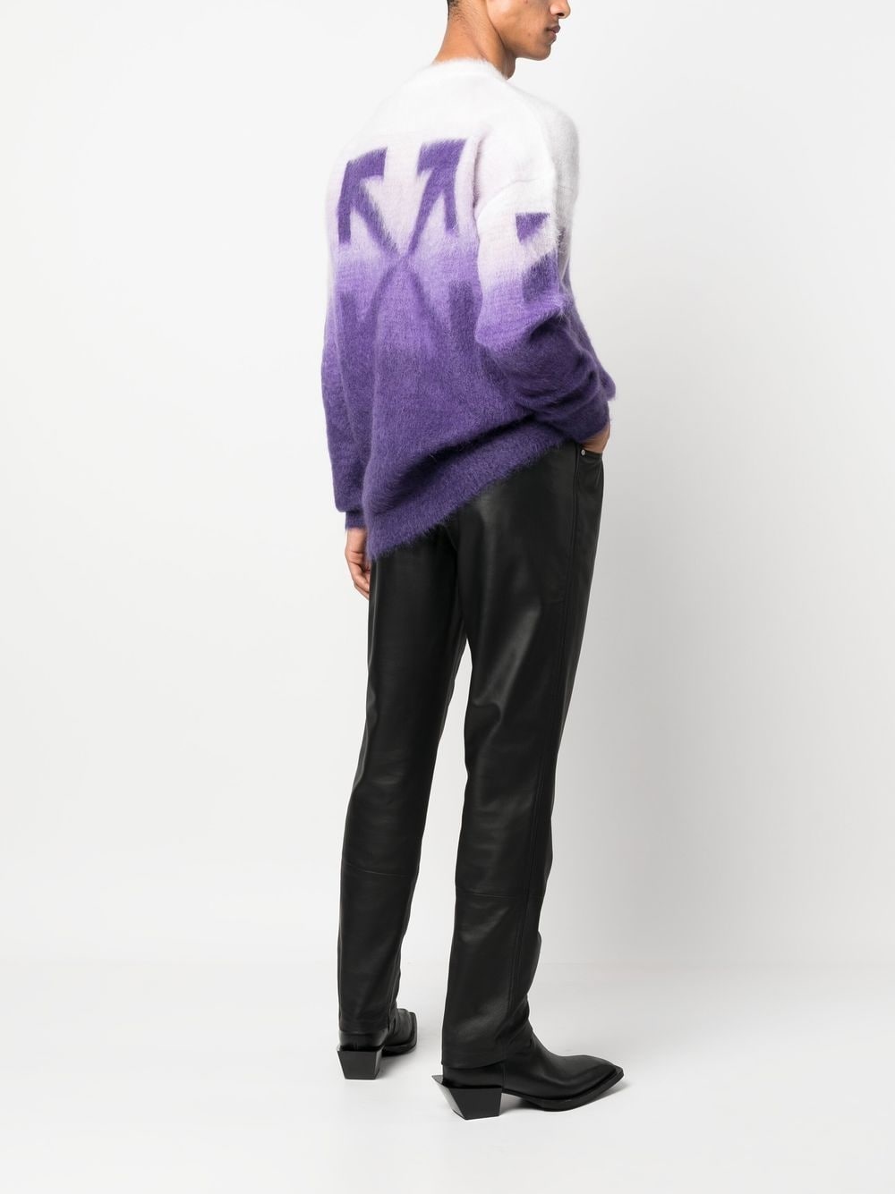 Arrows-motif long-sleeved sweater - 2