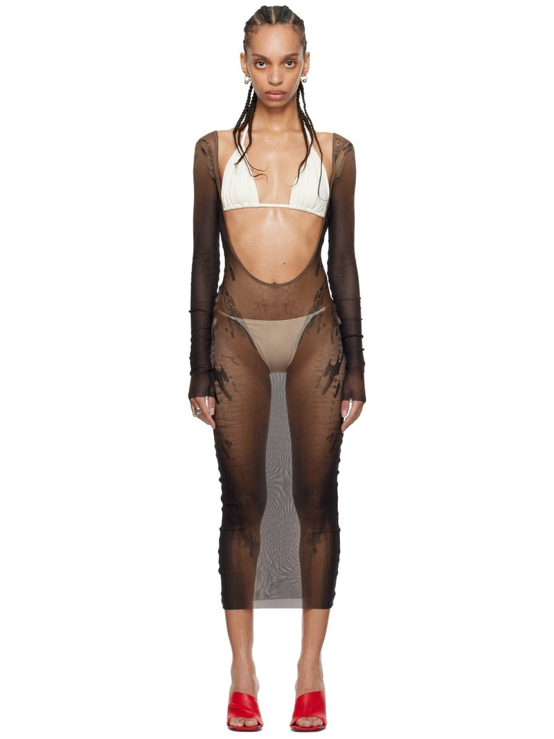 Brown Shayne Oliver Edition Midi Dress 1