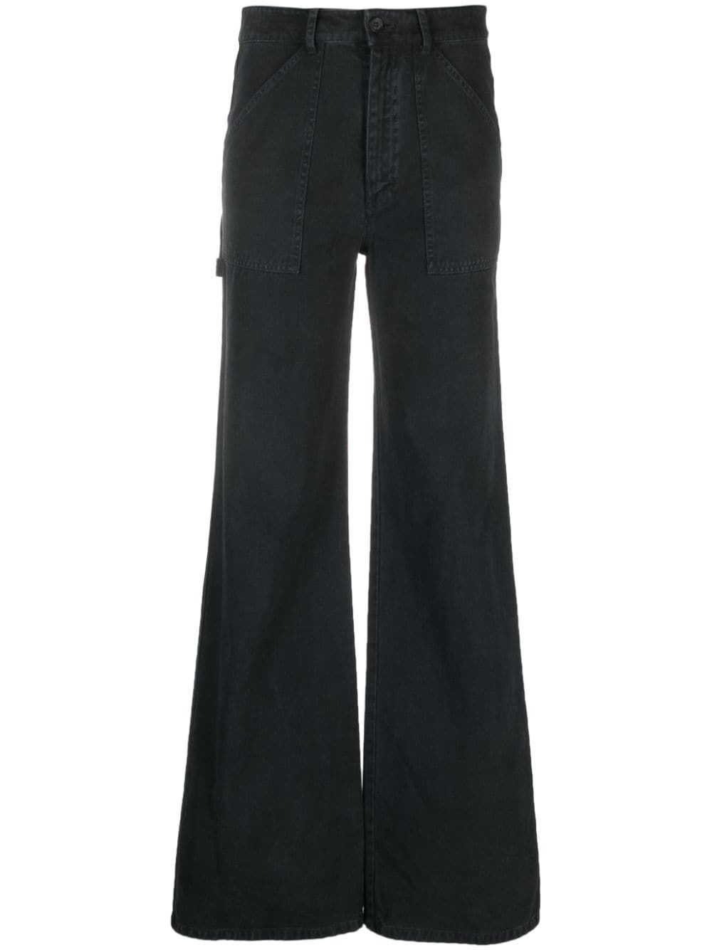 mid-rise wide-leg trousers - 1