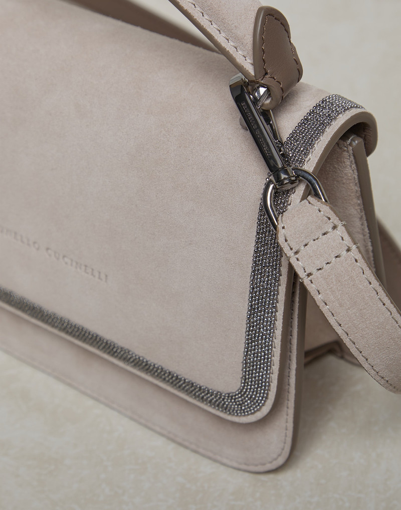 Suede bag with precious contour 3