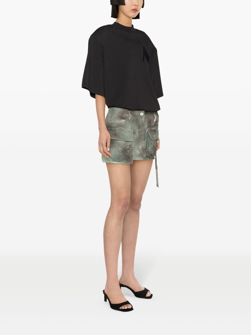 Fay camouflage-pattern cargo miniskirt - 3