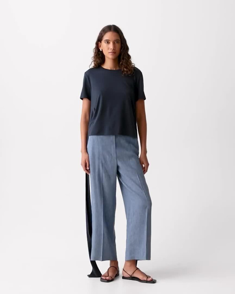 Tie-Front Tee in Cotton 7