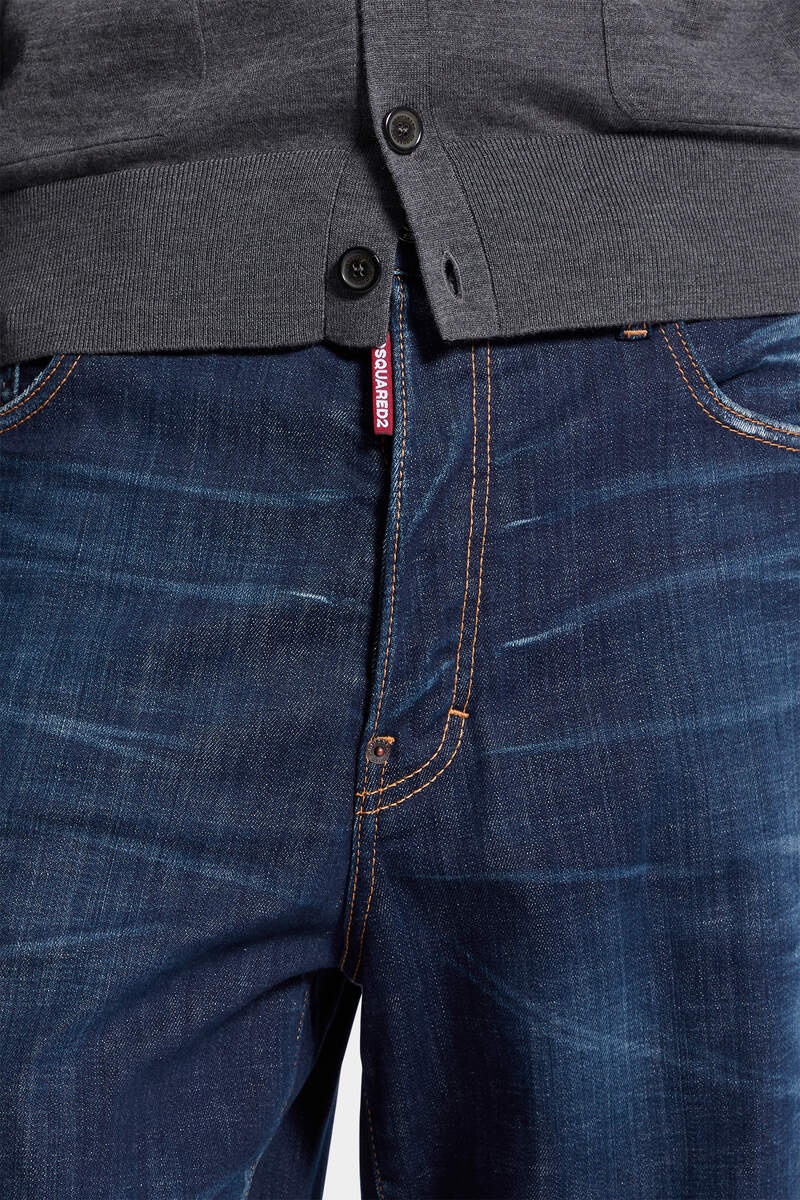 DARK CLEAN WASH LOOSE JEANS - 5