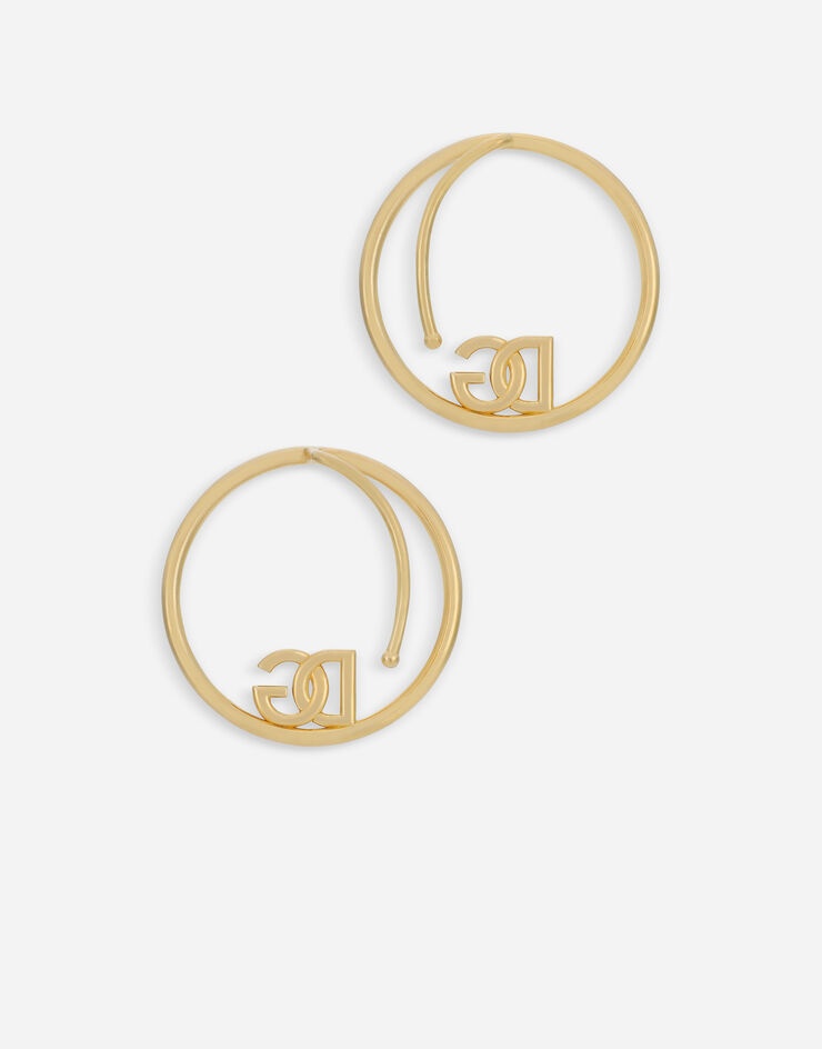 Hoop earrings with DG logo - 2