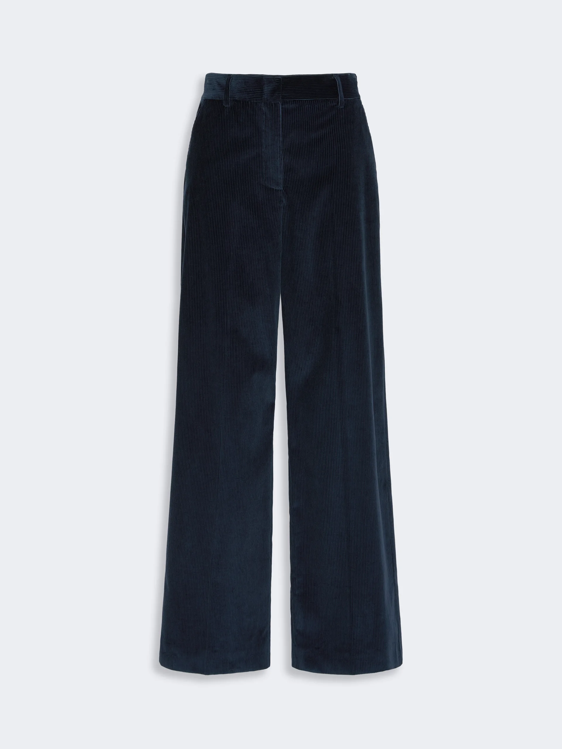 TANIA Cotton velvet trousers - NAVY - 1