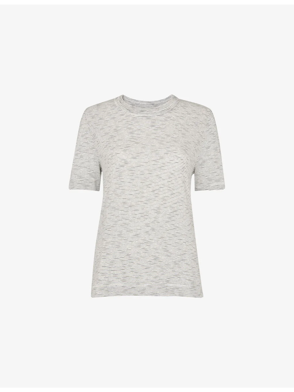 Rosa Double-Trim Regular-Fit Striped Cotton T-Shirt - 1