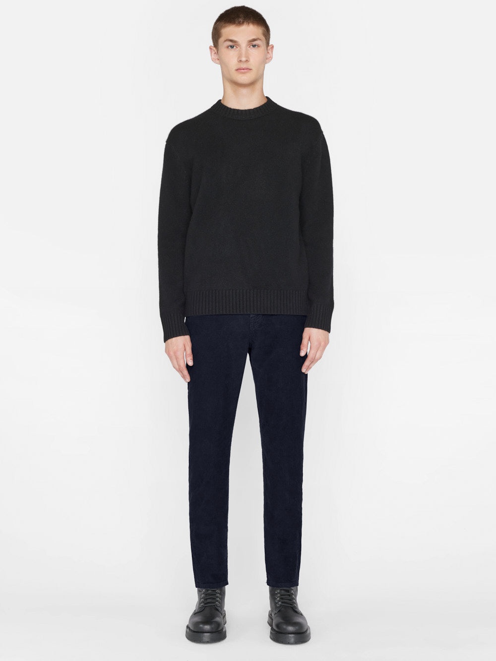 L'Homme Slim Corduroy in Navy - 3