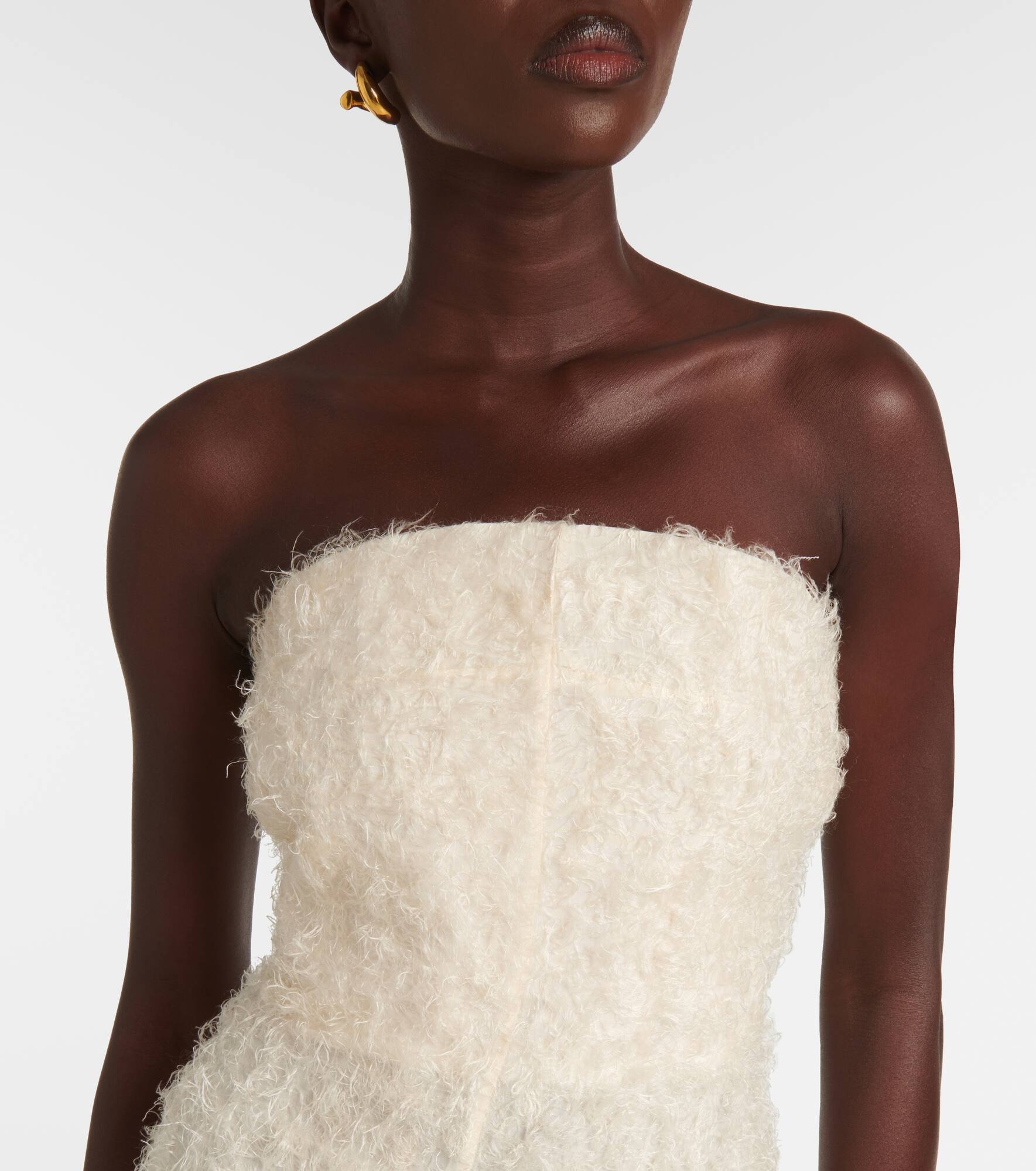 Strapless fil coupé maxi dress - 4